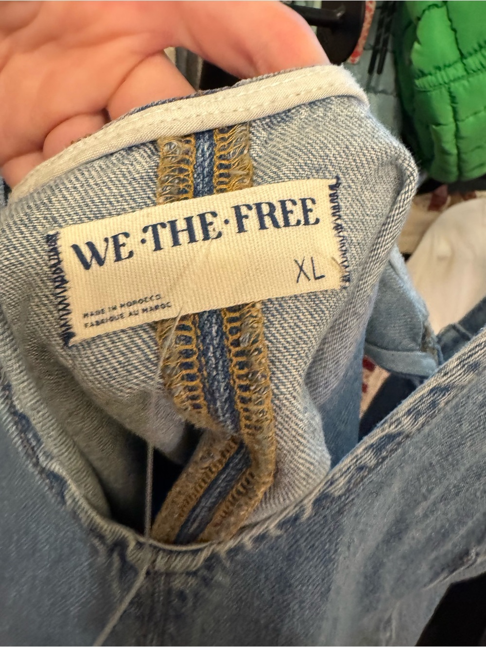 NWOT Free People We The Free High Roller Skirtall - light blue - XL - Picture 9 of 9